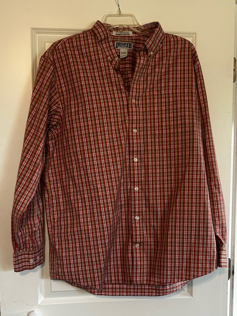 Duluth Red Plaid Long-Sleeve Button-Down Shirt